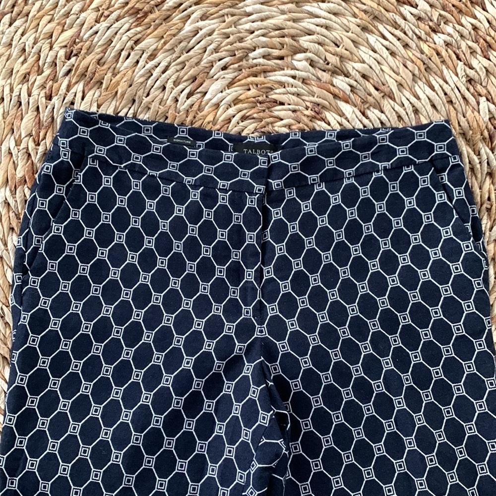 Talbots Geo Print Signature Fit Crop - image 4